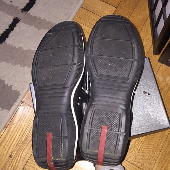 Mens prada American cup classic high tops sneakers - Picture 7 of 8